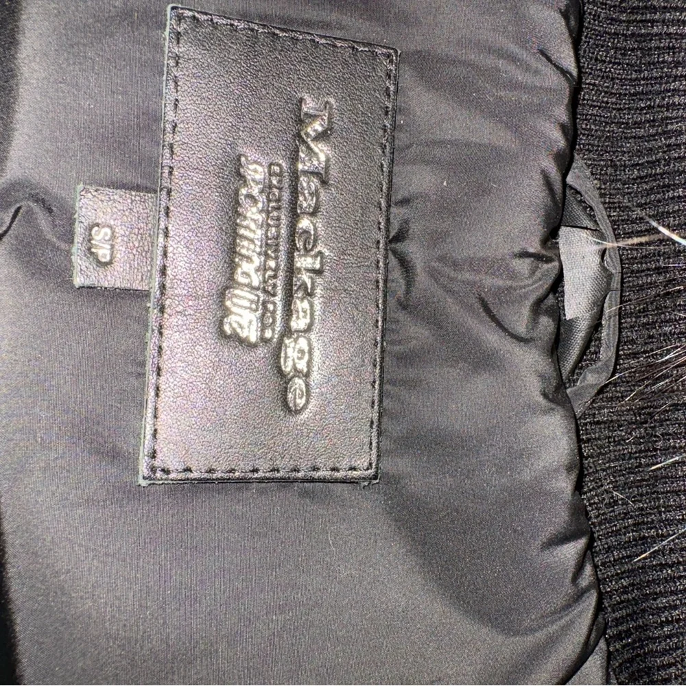 Mackage Odessa Black Down Parka with Brown Faux Fur Trim Hood - Picture 6 of 7